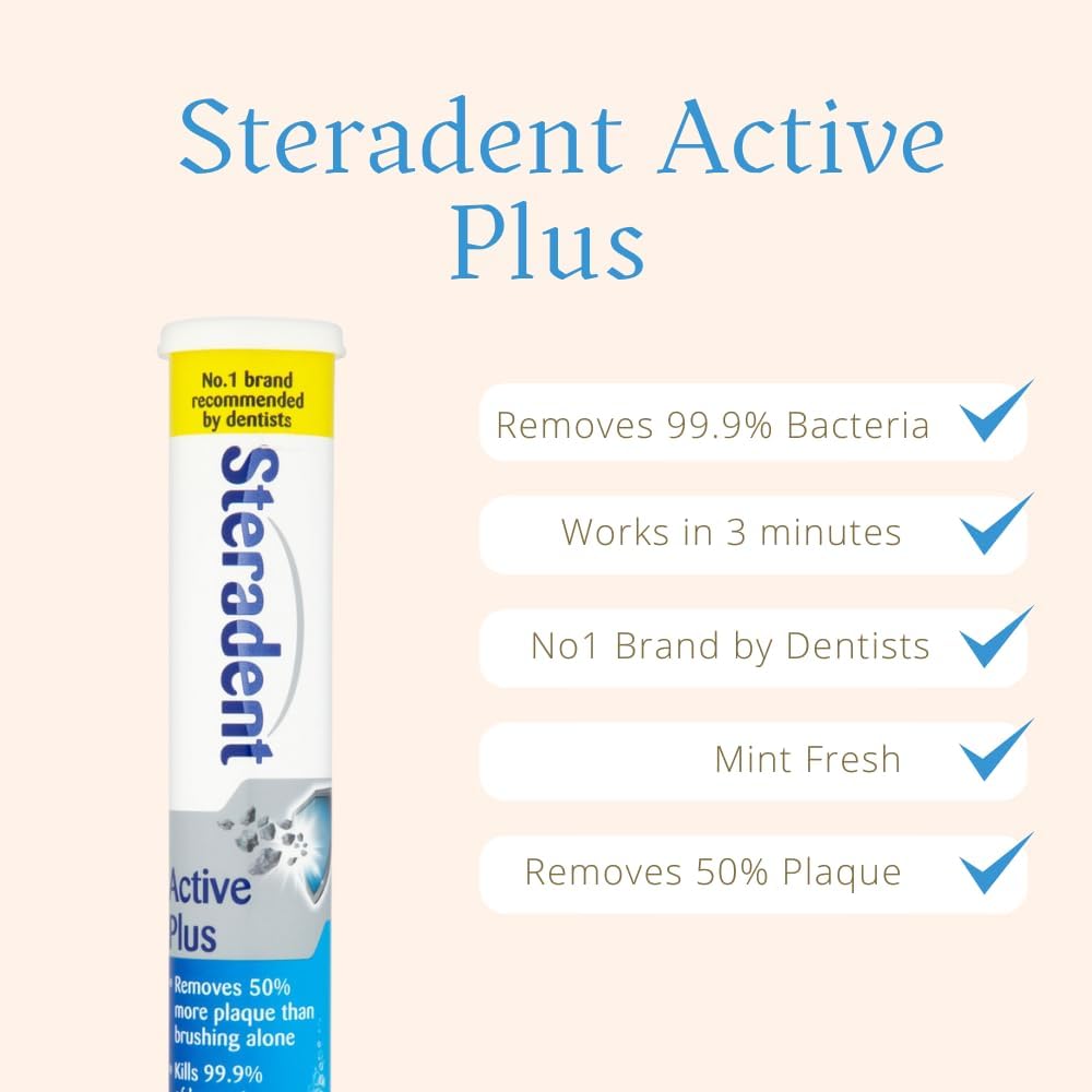 Steradent Aligner | Retainer | Denture Cleaning Tablets - 30 Tabs | Sterilizing Tablets for False Teeth - Image 2