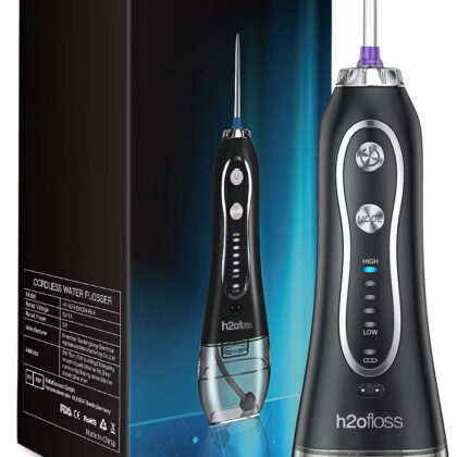 Water Flosser | h2ofloss HF-6 PLUS| Portable Water Flosser| IPX7 Dental Flosser | Rechargeable Oral Irrigator