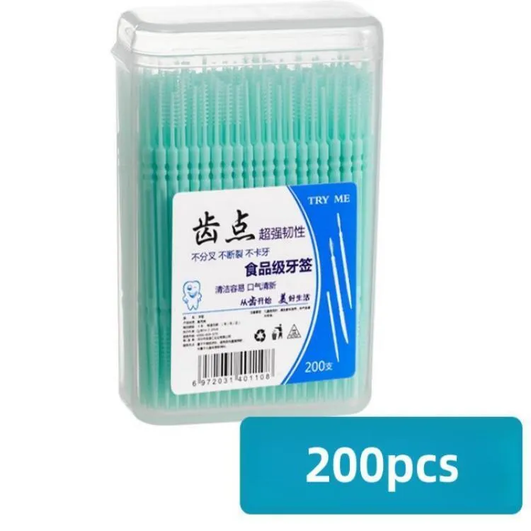 Boxed Plastic Toothpick Disposable | Premium 2-in-1 Disposable Interdental Toothpick Brushes | 200-Piece Boxed Set - Image 6